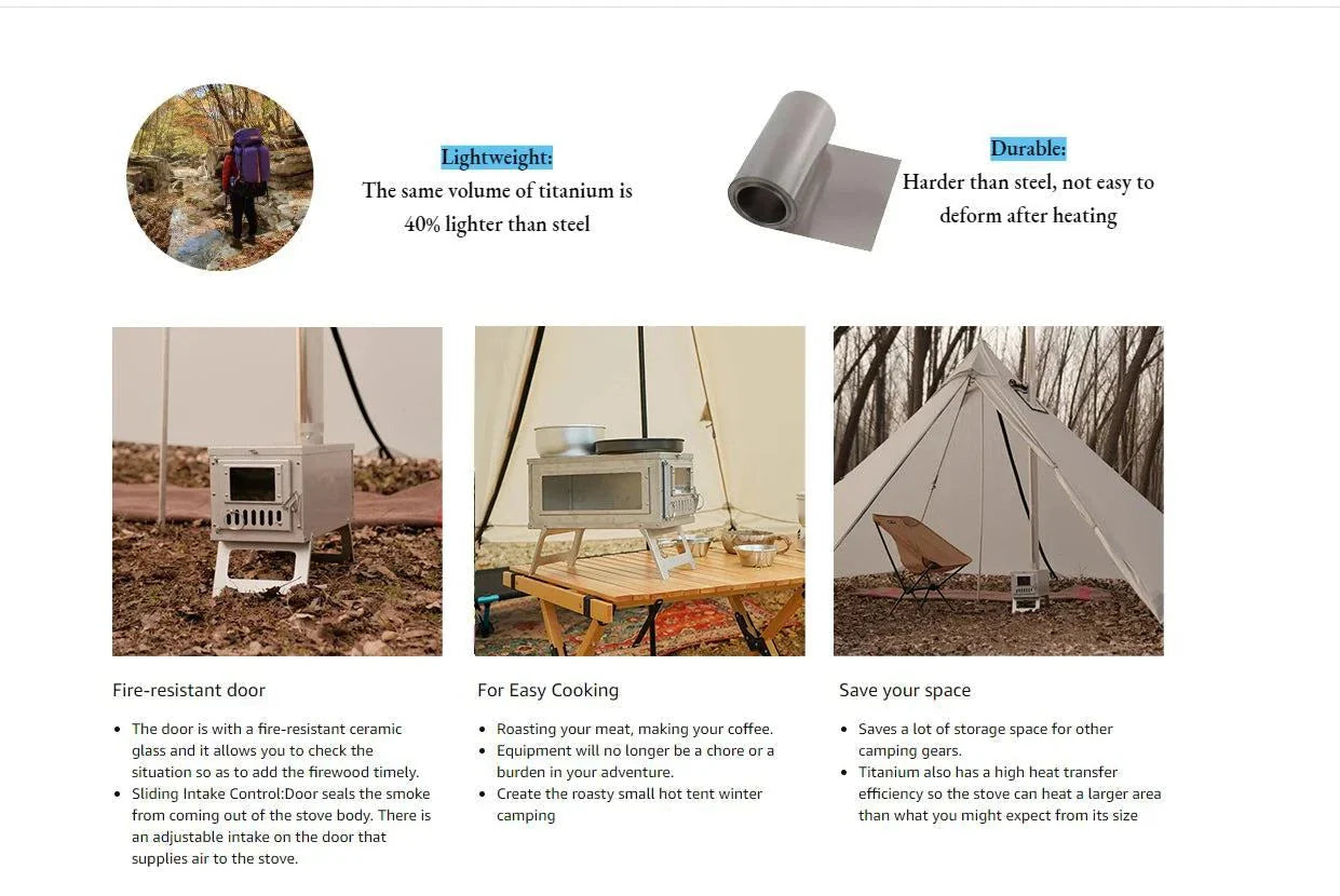 Portable Camping Tent Stove